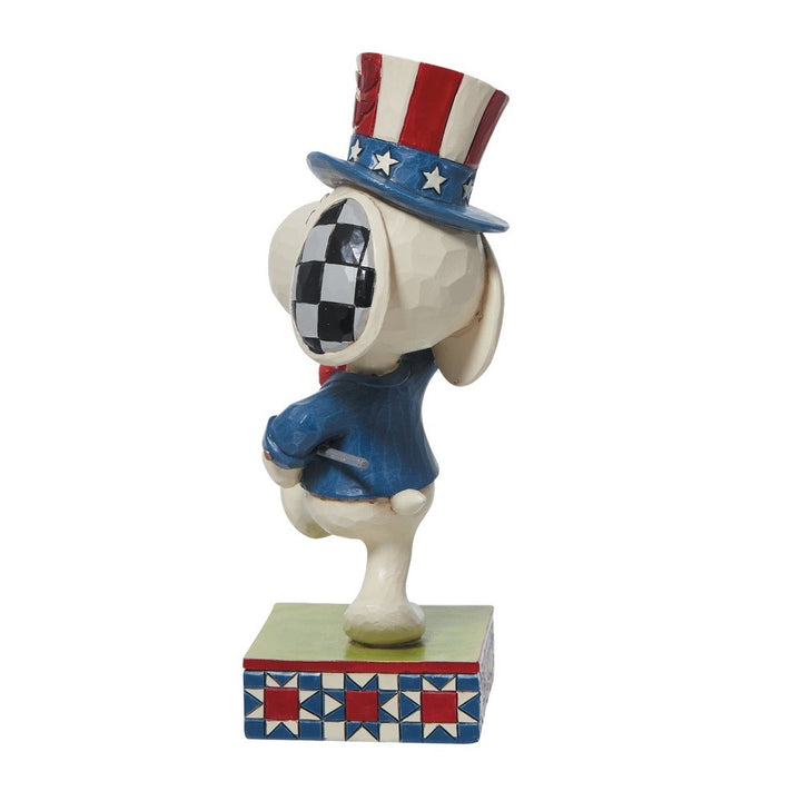 Jim Shore Peanuts: Patriotic Snoopy Marching Figurine sparkle-castle