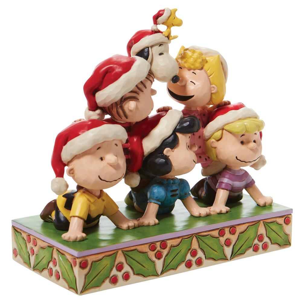 Jim Shore Peanuts: Peanuts Holiday Pyramid Figurine sparkle-castle