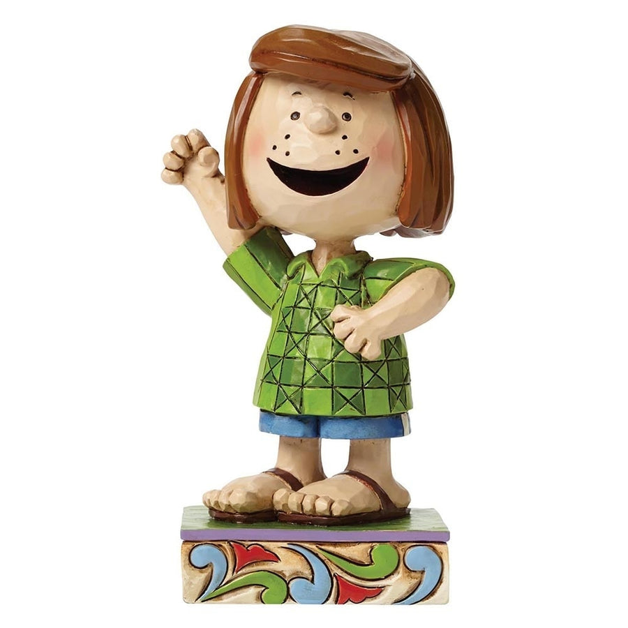 Jim Shore Peanuts: Peppermint Patty Personality Pose Figurine sparkle-castle