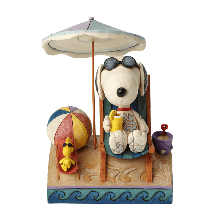 Jim Shore Peanuts: Snoopy Woodstock Beach Figurine sparkle-castle