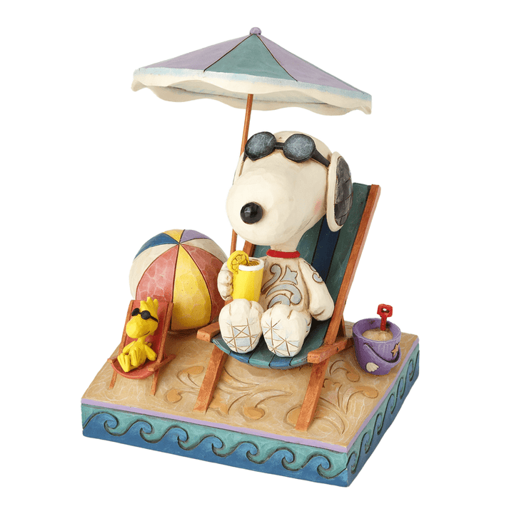 Jim Shore Peanuts: Snoopy Woodstock Beach Figurine sparkle-castle