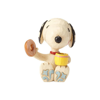 Jim Shore Peanuts: Snoopy Donut & Coffee Miniature Figurine sparkle-castle