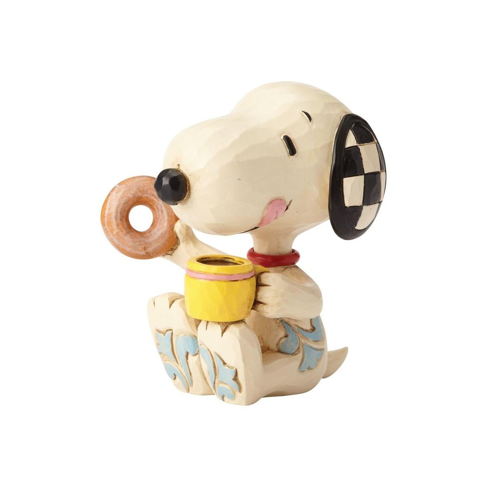 Jim Shore Peanuts: Snoopy Donut & Coffee Miniature Figurine sparkle-castle