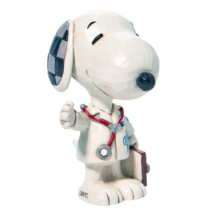 Jim Shore Peanuts: Snoopy Medical Professional Mini Figurine sparkle-castle