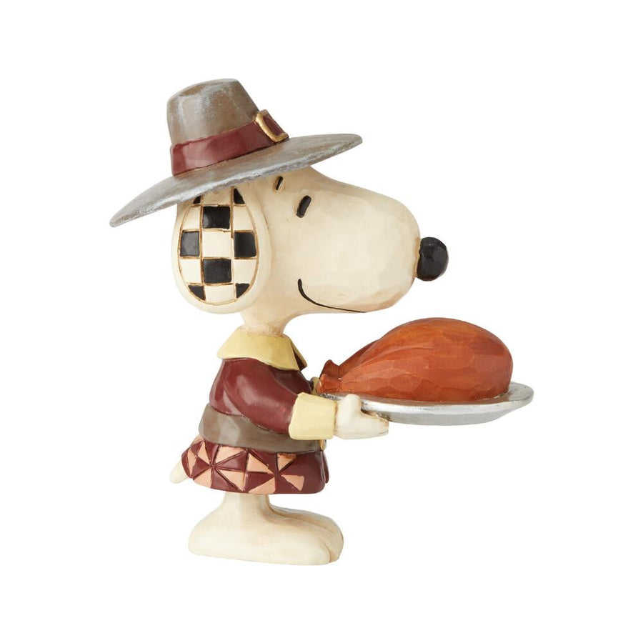Jim Shore Peanuts: Snoopy Pilgrim Mini Figurine sparkle-castle
