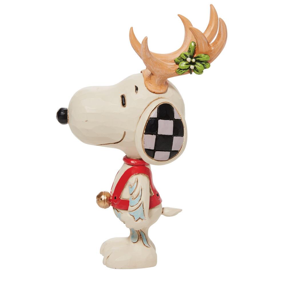 Jim Shore Peanuts: Snoopy Reindeer Mini Figurine sparkle-castle