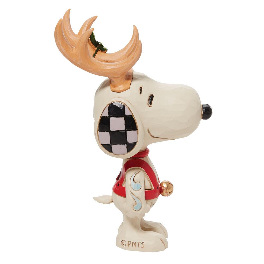 Jim Shore Peanuts: Snoopy Reindeer Mini Figurine sparkle-castle