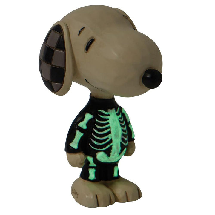 Jim Shore Peanuts: Snoopy Skeleton Mini Figurine sparkle-castle