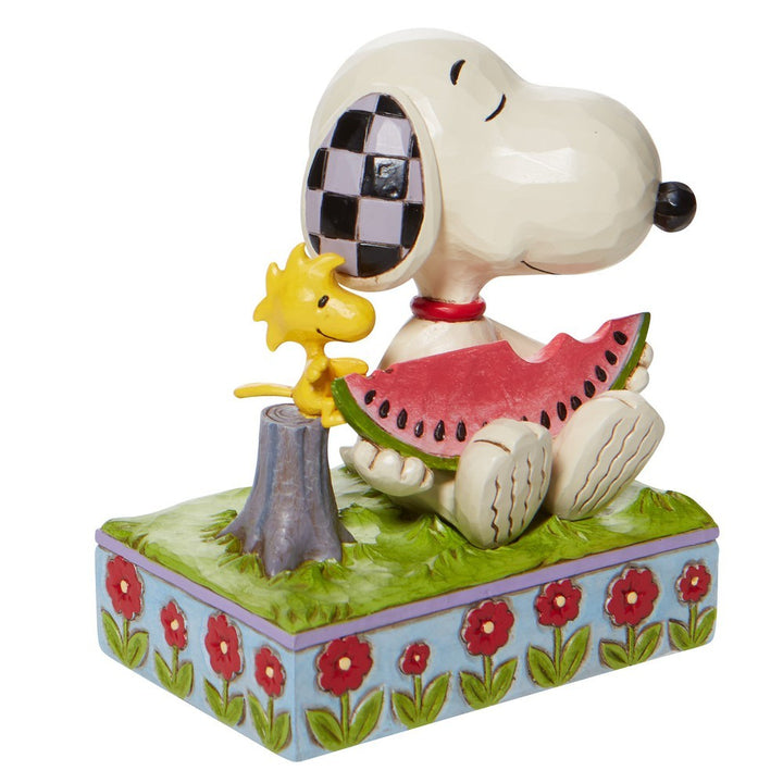 Jim Shore Peanuts: Snoopy Watermelon Figurine sparkle-castle