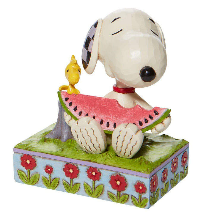 Jim Shore Peanuts: Snoopy Watermelon Figurine sparkle-castle