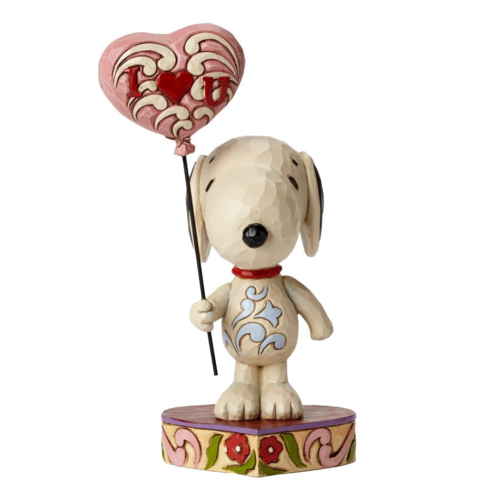 Jim Shore Peanuts: Snoopy Heart Balloon Figurine sparkle-castle