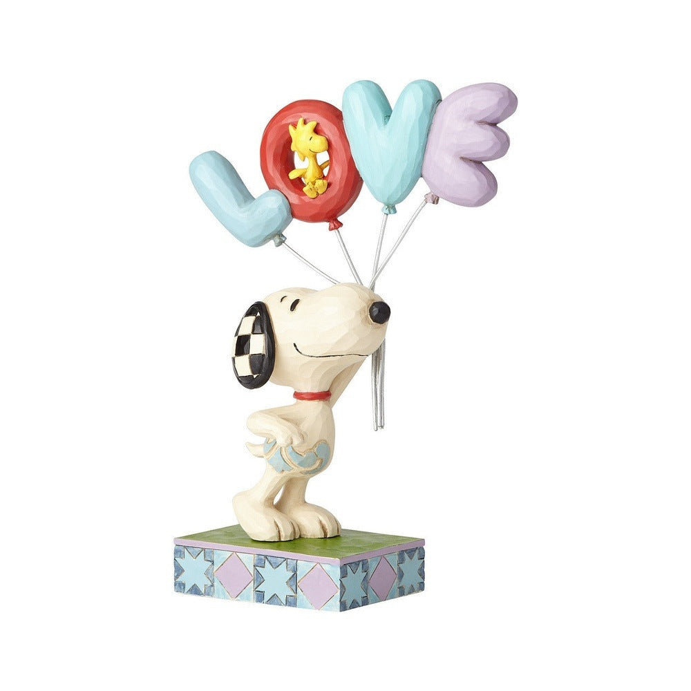 Jim Shore Peanuts: Snoopy Love Balloon Figurine sparkle-castle