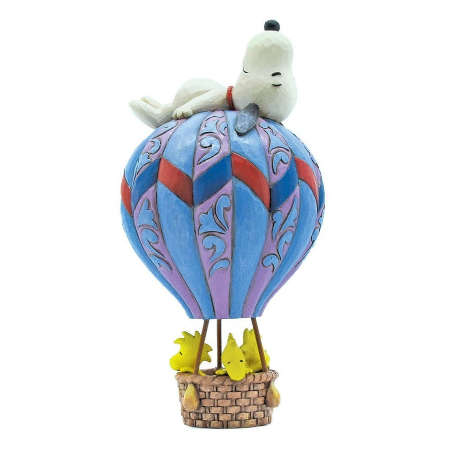 Jim Shore Peanuts: Snoopy Woodstock Hot Air Balloon Figurine sparkle-castle