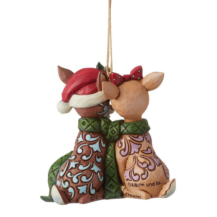 Jim Shore Rudolph Traditions: Rudolph and Clarice Hanging Ornament sparkle-castle