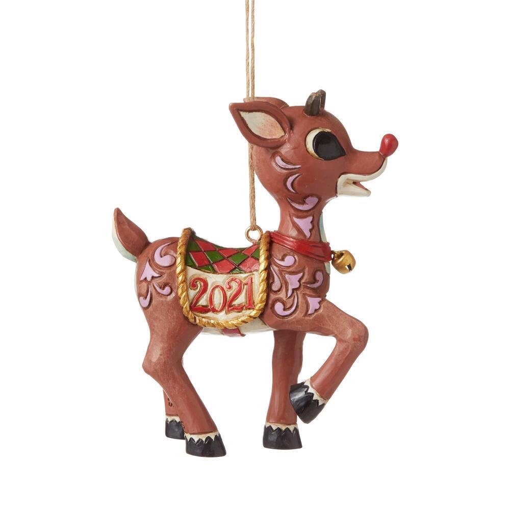 Jim Shore Rudolph Traditions: Dated Hanging Ornament sparkle-castle