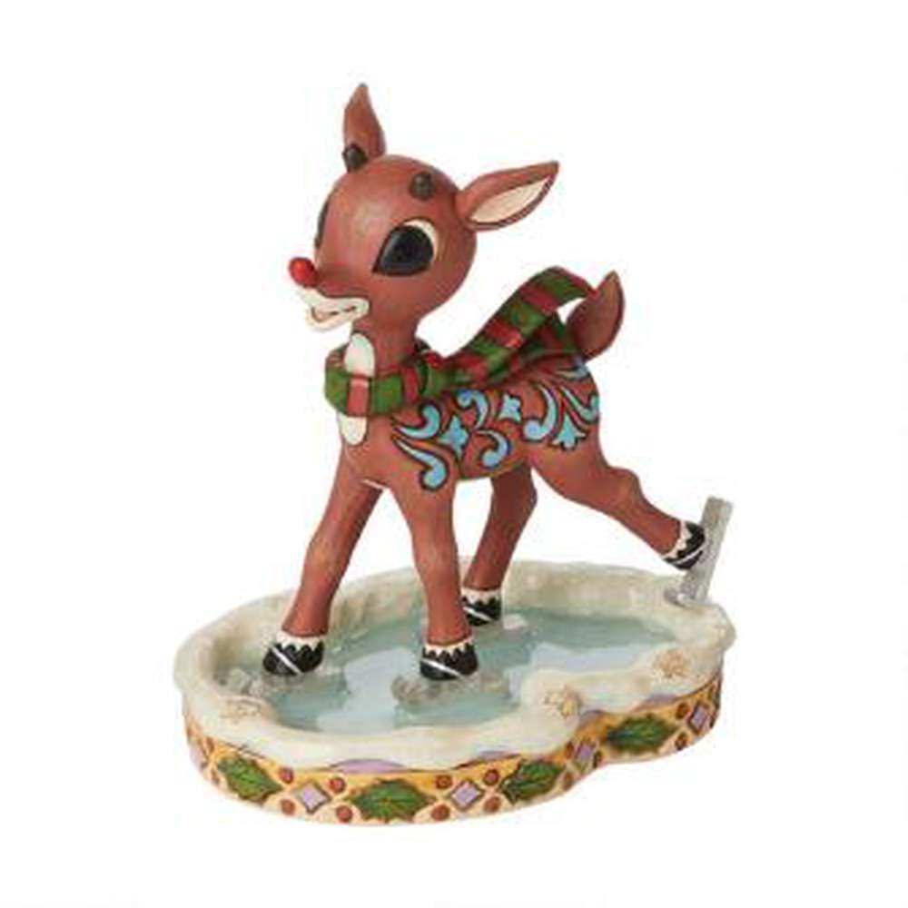 Jim Shore Rudolph Traditions: Ice Skating Figurine sparkle-castle