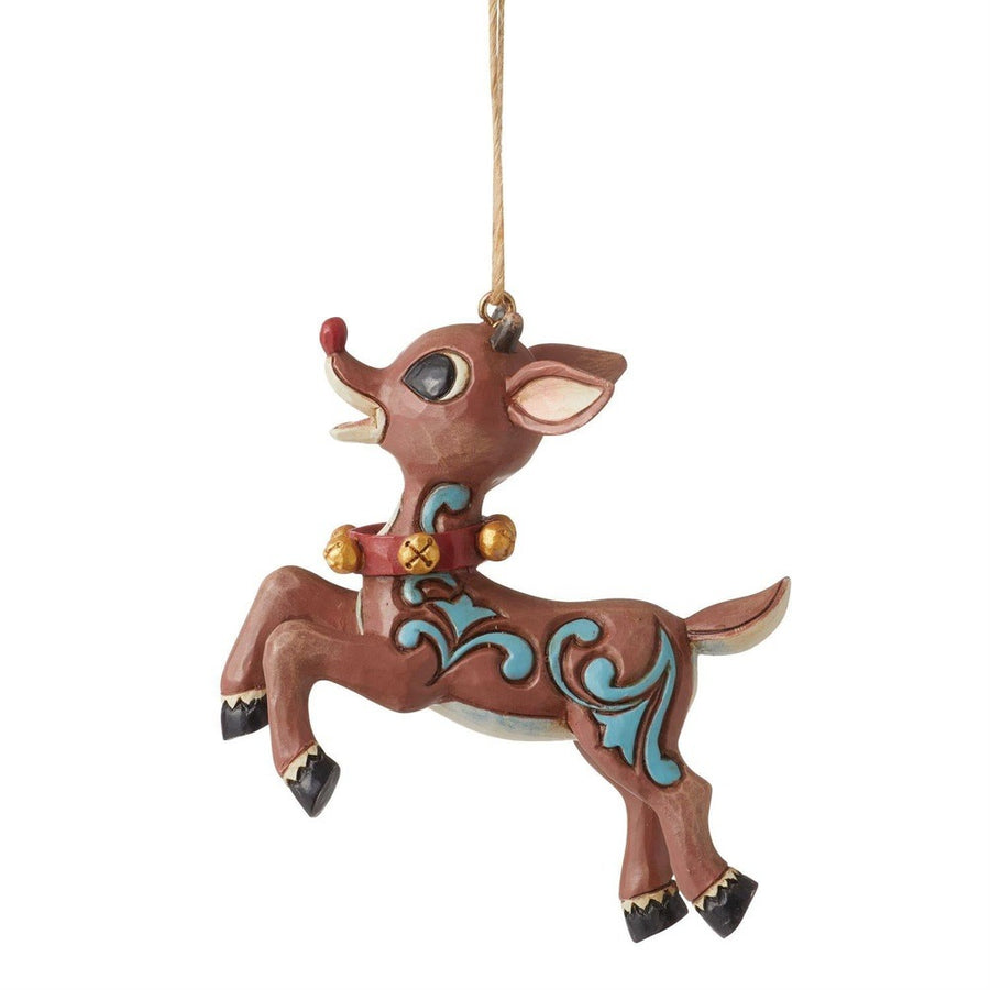 Jim Shore Rudolph Traditions: Rudolph In Flight Hanging Ornament sparkle-castle