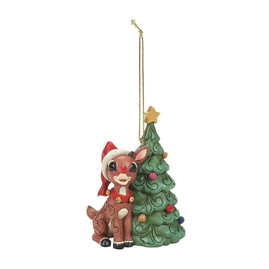 Jim Shore Rudolph Traditions: Christmas Tree Hanging Ornament sparkle-castle