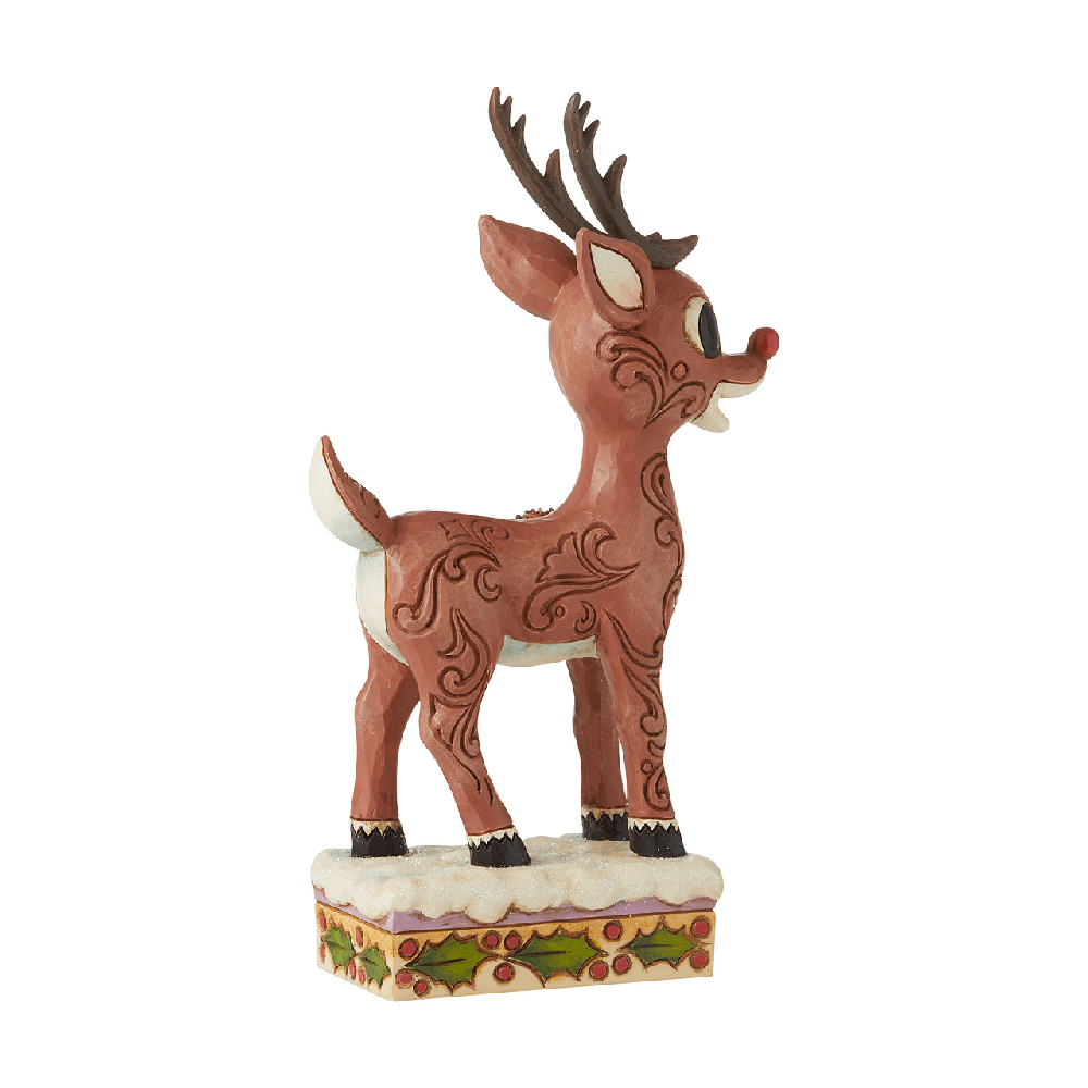 Jim Shore Rudolph Traditions: Rudolph with Sleigh Scene Figurine sparkle-castle