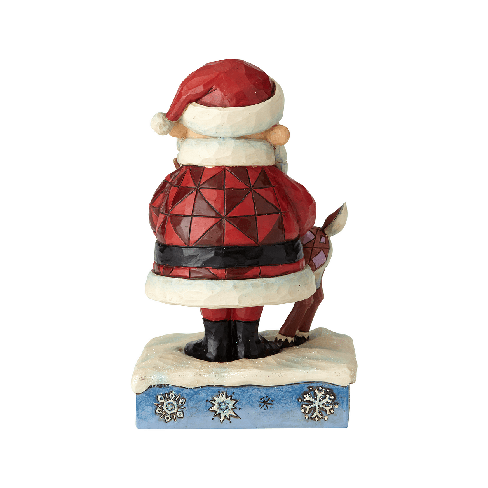 Jim Shore Rudolph Traditions: Santa Hugging Rudolph Figurine sparkle-castle