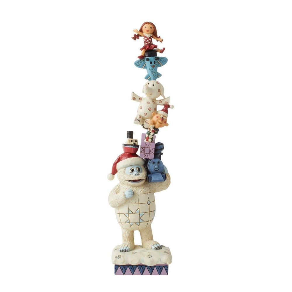 Jim Shore Rudolph Traditions: Stacked Bumble and Friends Figurine sparkle-castle
