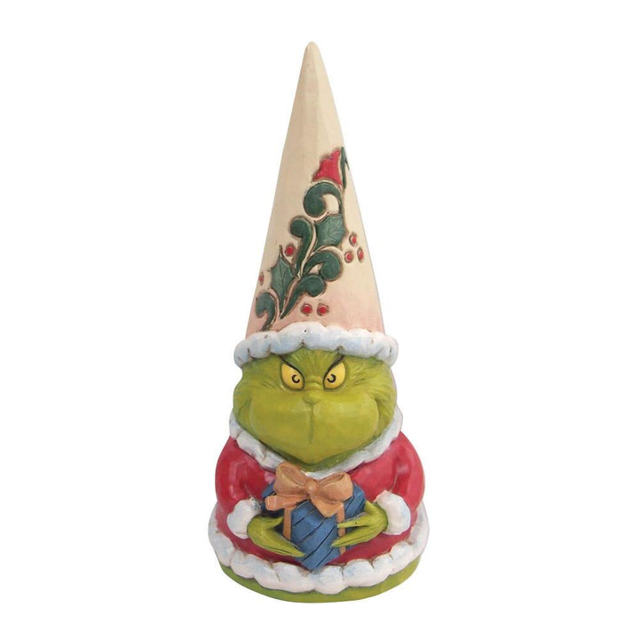 Jim Shore Grinch: Grinch Gnome Holding Present Figurine sparkle-castle