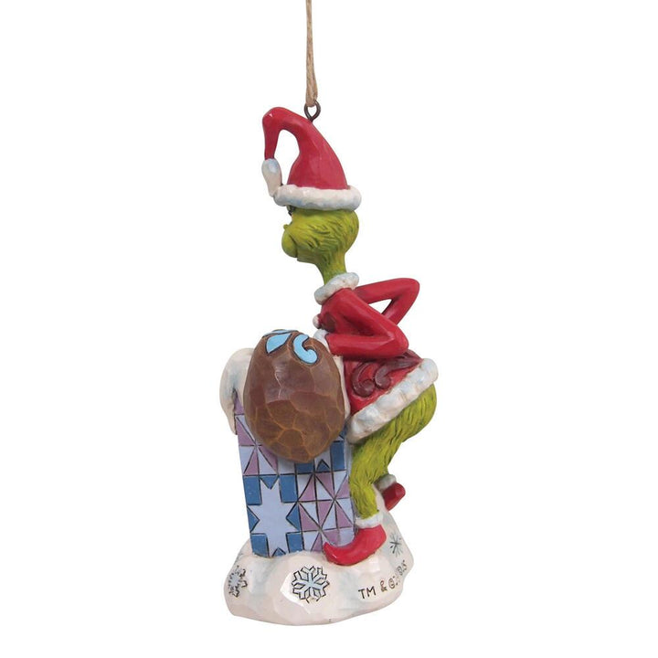 Jim Shore Grinch: Grinch Chimney Hanging Ornament sparkle-castle