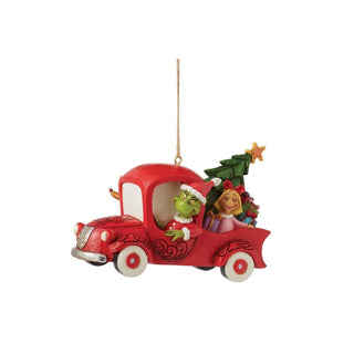 Jim Shore The Grinch: Grinch in Red Truck Hanging Ornament sparkle-castle