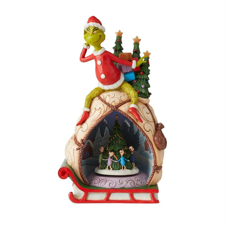 Jim Shore The Grinch: Grinch Lighted Rotator Figurine sparkle-castle