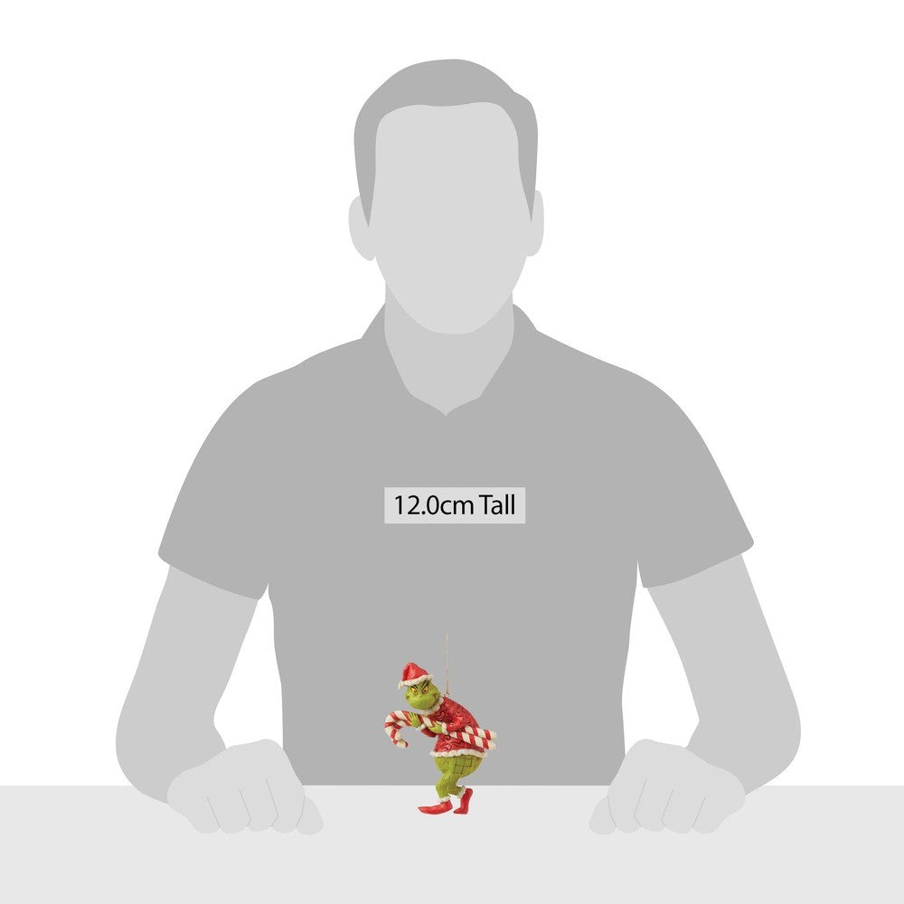 Jim Shore Grinch: Grinch Stealing Candy Canes Hanging Ornament sparkle-castle