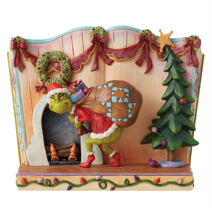 Jim Shore The Grinch: Grinch Stealing Presents Storybook Figurine sparkle-castle