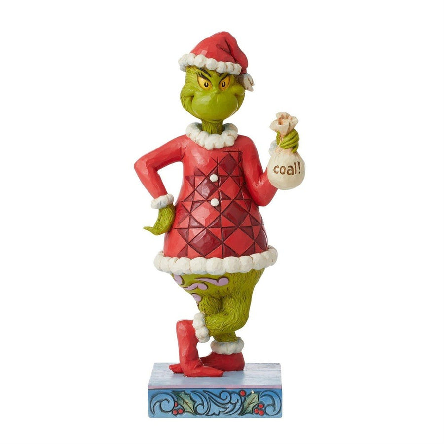 Jim Shore The Grinch: Grinch with Bag of Coal Figurine sparkle-castle