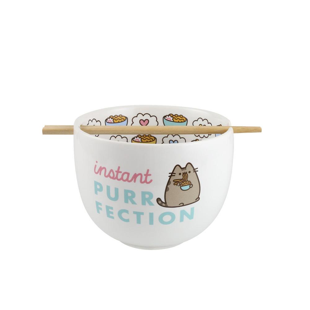 Pusheen Ramen Bowl Chopsticks Set, ", White sparkle-castle