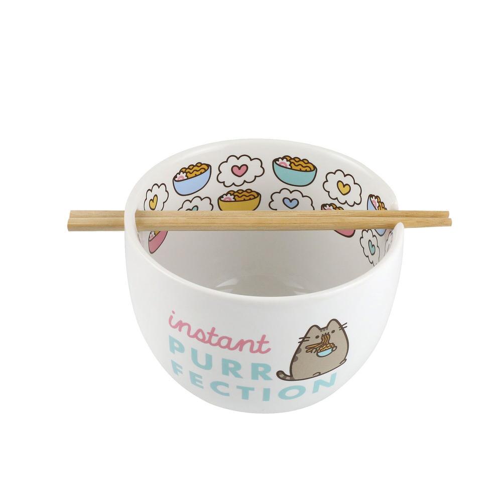 Pusheen Ramen Bowl Chopsticks Set, ", White sparkle-castle