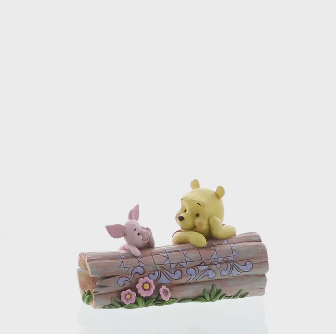 Jim Shore Disney Traditions: Pooh and Piglet by Log Figurine