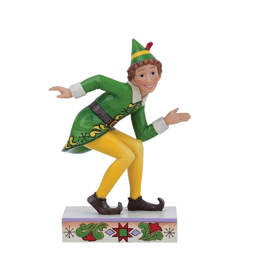 Jim Shore Elf: Buddy Elf in Crouching Pose Figurine sparkle-castle