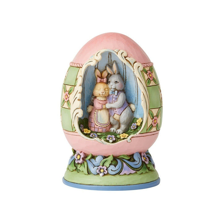 Jim Shore Heartwood Creek: Easter Egg with Bunny Scene Figurine sparkle-castle