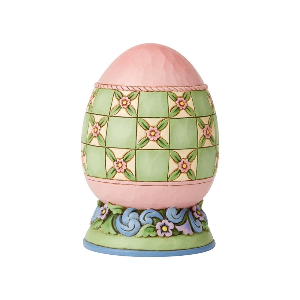 Jim Shore Heartwood Creek: Easter Egg with Bunny Scene Figurine sparkle-castle