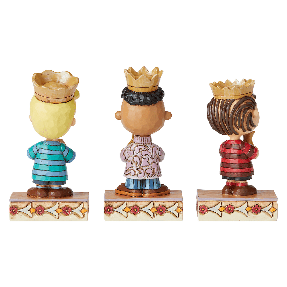 Jim Shore Peanuts: Christmas Pageant Three Wise Men Figurines, Set of 3 sparkle-castle