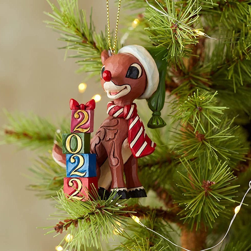 Jim Shore Rudolph Traditions: Rudolph 2022 Hanging Ornament Bundle, Set of 3 sparkle-castle