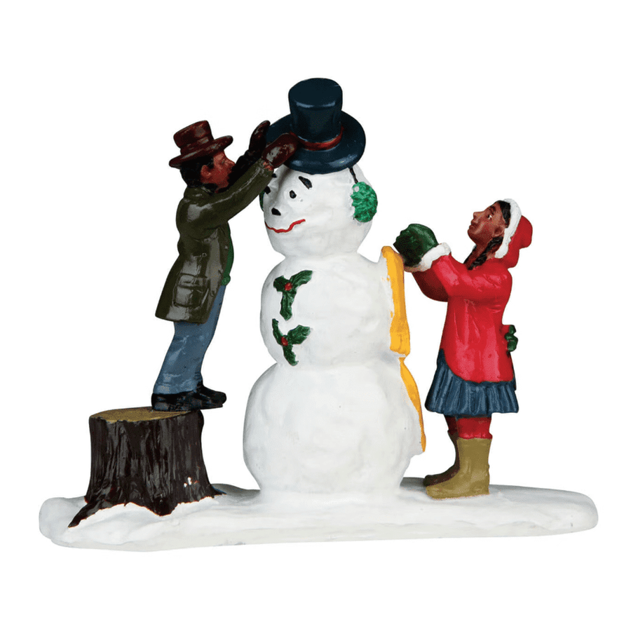Caddington Village Accessory: Dressing Mr. Snowman Figurine sparkle-castle