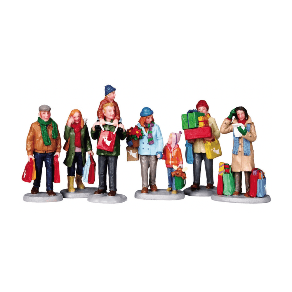 Caddington Village Accessory: Holiday Shoppers, Set sparkle-castle