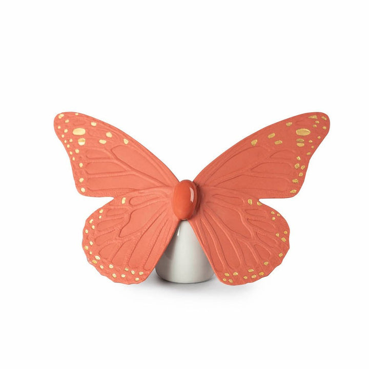 Lladró Gold Lustre Collection: Coral Butterfly Figurine sparkle-castle