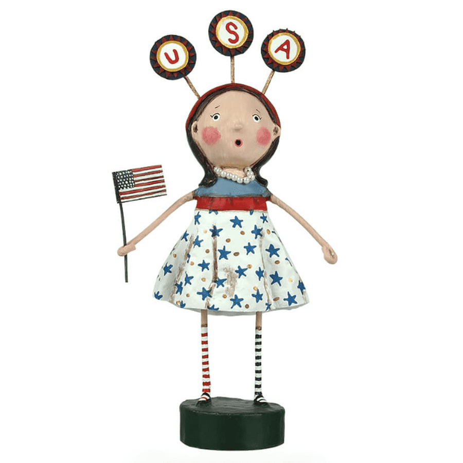Lori Mitchell American Pride Collection: USA Girl Figurine sparkle-castle