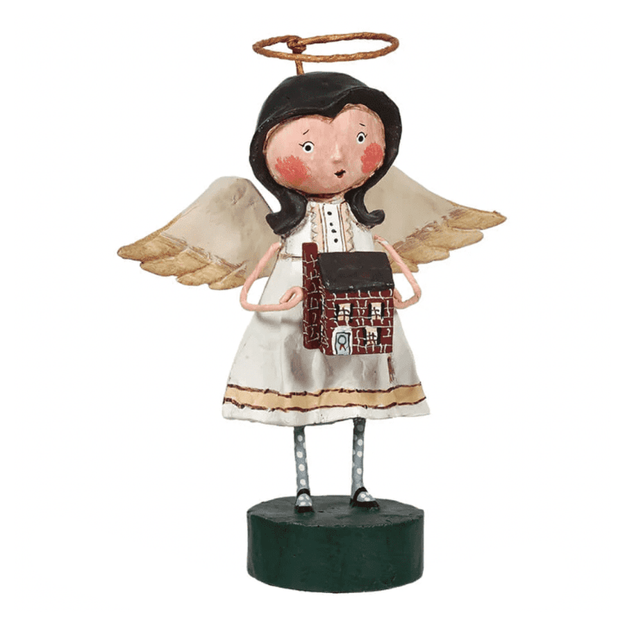 Lori Mitchell Christmas Collection: Angel of the Home Figurine sparkle-castle