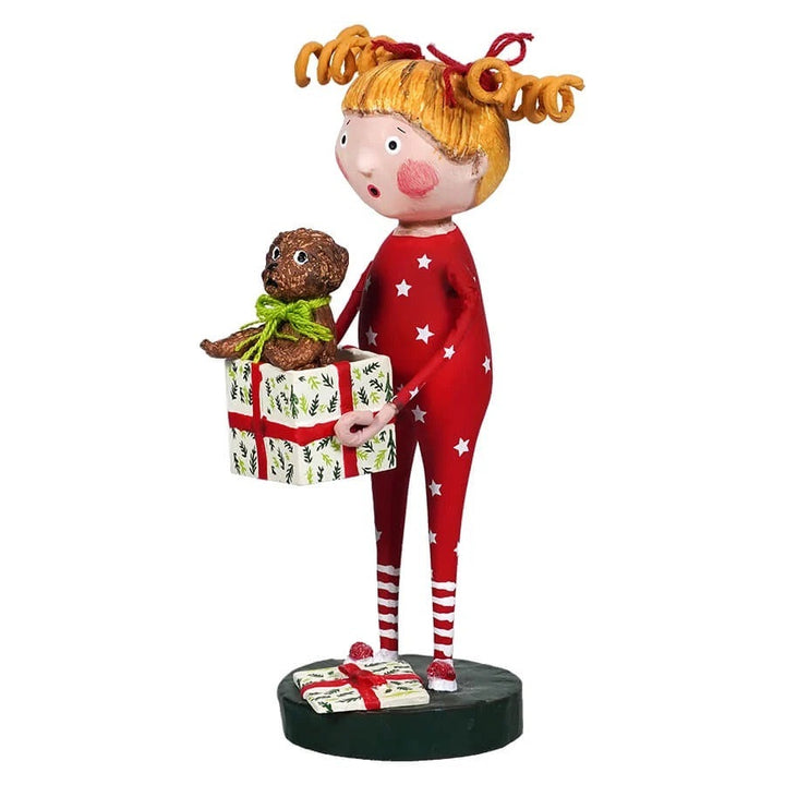 Lori Mitchell Christmas Collection: Christmas Pup Figurine sparkle-castle