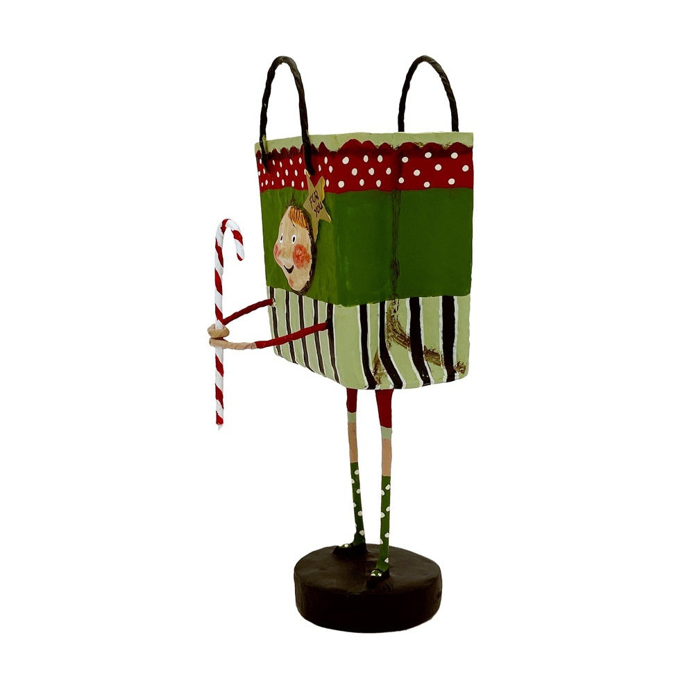Lori Mitchell Christmas Collection: Davey's Gift Bag Figurine sparkle-castle