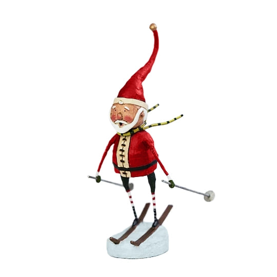 Lori Mitchell Christmas Collection: Downhill Santa Figurine sparkle-castle