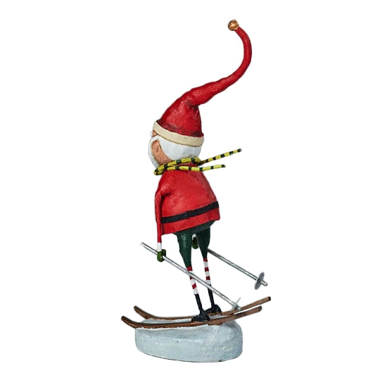 Lori Mitchell Christmas Collection: Downhill Santa Figurine sparkle-castle
