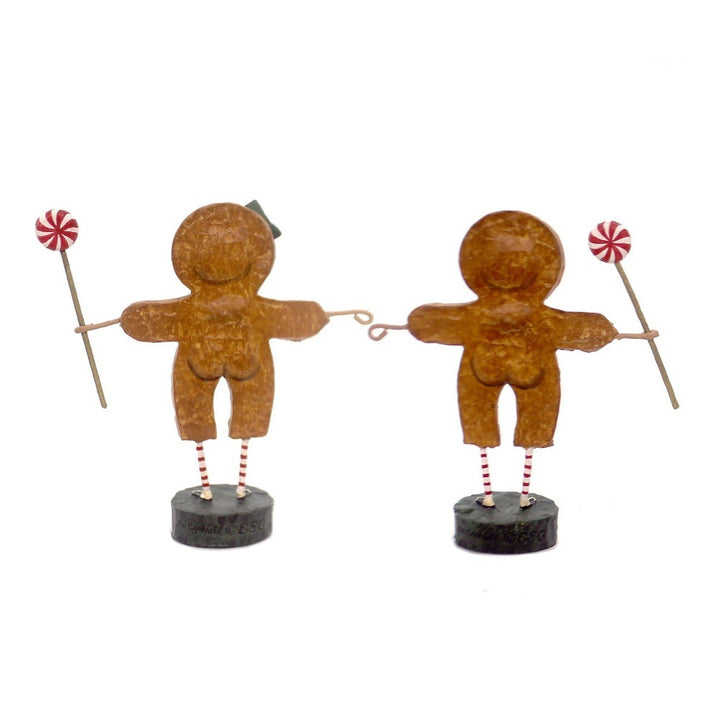 Lori Mitchell Christmas Collection: Gingerbread Boy & Girl Figurines, Set of 2 sparkle-castle